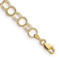 thumbnail image 1 of Auriga 14K Yellow Gold Solid Triple Link Charm Bracelet 7 inch for Women, 1 of 6