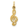 thumbnail image 1 of Auriga 14K Yellow Gold Treble Clef Charm Pendant for Women (L-20 mm,W-6 mm), 1 of 6