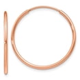 thumbnail image 1 of Auriga Fine Jewelry 14k Rose Gold 1.2mm Endless Hoop Earrings for Women, 1 of 5