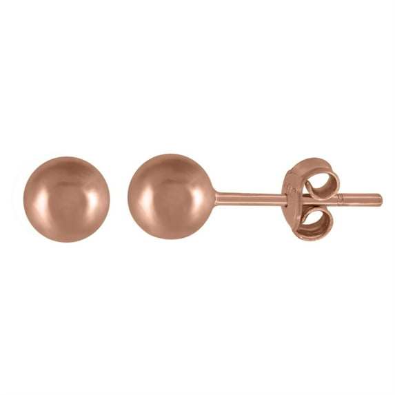 Auriga 14k Rose Gold 5Mm Ball Stud Earrings for Women