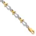 thumbnail image 1 of Auriga 14k Two-tone Gold Mariner's Link 8inch Bracelet for Women, 1 of 5