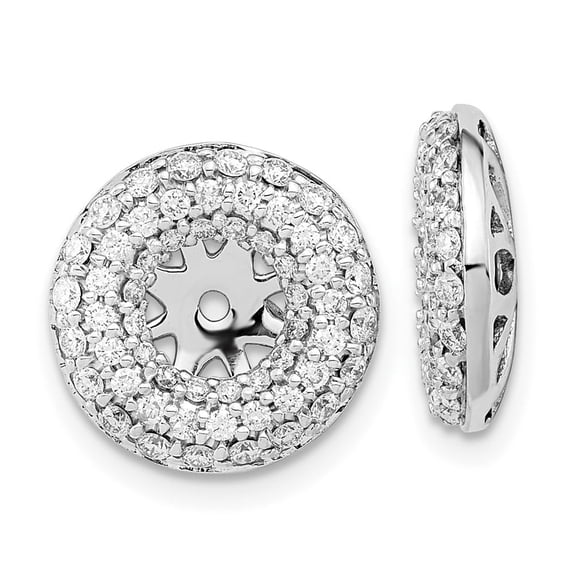 Auriga Fine Jewelry 14k White Gold 0.8ct Diamond Earrings Jackets for Women