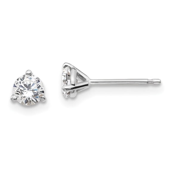 Auriga Fine Jewelry 14K White Gold 1/2 cttw Round Lab Grown Diamond Stud Earrings for Women (Clarity- SI, Color-G-H)
