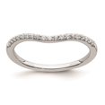 thumbnail image 1 of Auriga Fine Jewelry 14K White Gold 1/6 carat Diamond Contoured Wedding Band for Women Size 7, 1 of 4