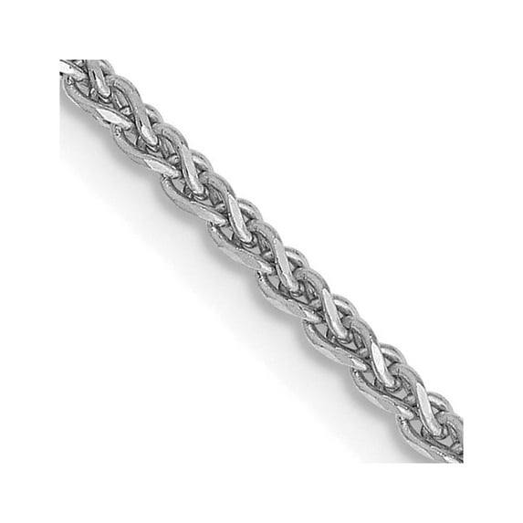 Auriga Fine Jewelry 14K White Gold 1.7mm Spiga Chain Necklace 16inch for Women