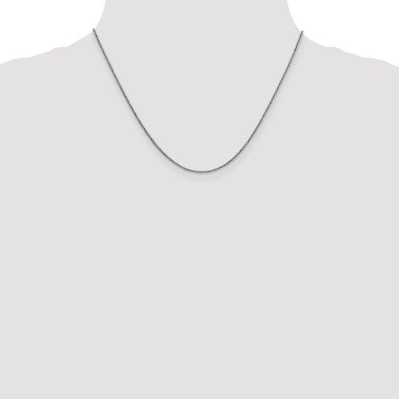 Auriga Fine Jewelry 14K White Gold 10.6mm Cable Chain Necklace 18inch for Women