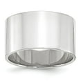 thumbnail image 1 of Auriga 14k White Gold 12mm Lightweight Flat Women's Wedding Band Size- 10.5, 1 of 5