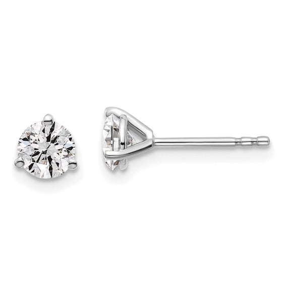 Auriga Fine Jewelry 14K White Gold 2 cttw Round Lab Grown Diamond Stud Earrings for Women (Clarity- VS, Color-D-F)