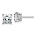 thumbnail image 1 of Auriga Fine Jewelry 14K White Gold 3ct. Moissanite Stud Earrings for Women (L- 0.26 inch, W- 0.26 inch), 1 of 4