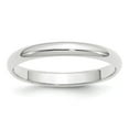 thumbnail image 1 of Auriga Fine Jewelry 14K White Gold 3mm Half-Round Women's Wedding Band Size 5.5, 1 of 6