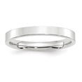 thumbnail image 1 of Auriga Fine Jewelry 14K White Gold 3mm Standard Weight Flat Women's Wedding Band Size- 14, 1 of 5