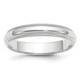 thumbnail image 1 of Auriga Fine Jewelry 14K White Gold 4mm Milgrain Half Round Women's Wedding Band Size 10.5, 1 of 6