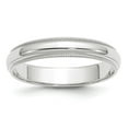 thumbnail image 1 of Auriga 14k White Gold 4mm Milgrain Half Round Women's Wedding Band Size- 10, 1 of 6