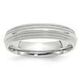 thumbnail image 1 of Auriga 14k White Gold 5mm Double Milgrain Women's Wedding Band Size- 9.5, 1 of 6
