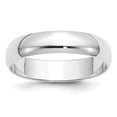 thumbnail image 1 of Auriga Fine Jewelry 14K White Gold 5mm Lightweight Half Round Women's Wedding Band Size- 12.5, 1 of 5