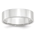 thumbnail image 1 of Auriga Fine Jewelry 14K White Gold 6mm Lightweight Flat Men's Wedding Band Size 7.5, 1 of 5