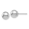 thumbnail image 1 of Auriga 14k White Gold 7mm Ball Stud Earrings for Women, 1 of 4