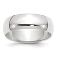 thumbnail image 1 of Auriga Fine Jewelry 14K White Gold 7mm Half-Round Men's Wedding Band Size 6, 1 of 6