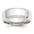 thumbnail image 1 of Auriga Fine Jewelry 14K White Gold 8mm Beveled Edge Men's Wedding Band Size 8.5, 1 of 6