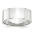 thumbnail image 1 of Auriga 14k White Gold 8mm Lightweight Flat Men's Wedding Band Size- 4.5, 1 of 5