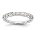 thumbnail image 1 of Auriga Fine Jewelry 14K White Gold 9-Stone Shared Prong 3/4 carat Complete Round Diamond Band for Women Size 7, 1 of 6