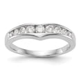 thumbnail image 1 of Auriga 14k White Gold Channel-set 1/2 carat Diamond Contoured Complete Wedding Band for Women Size-7, 1 of 6