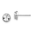 thumbnail image 1 of Auriga Fine Jewelry 14K White Gold Diamond-Cut Round Stud Earrings for Women, 1 of 3