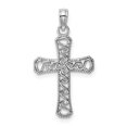 thumbnail image 1 of Auriga 14k White Gold Fancy Cross Pendant for Women (L-20.4 mm), 1 of 6