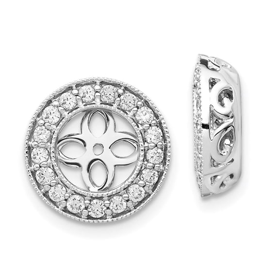 Auriga Fine Jewelry 14K White Gold Lab Grown Diamond Earrings Jackets for Women
