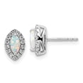thumbnail image 1 of Auriga Fine Jewelry 14K White Gold Lab Grown Diamond and Pearl Stud Earrings for Women (L- 0.36 inch, W- 0.36 inch), 1 of 6