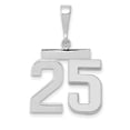 thumbnail image 1 of Auriga 14k White Gold Medium Polished Number 25 Charm for Women, 1 of 5