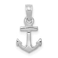 thumbnail image 1 of Auriga Fine Jewelry 14K White Gold Mini Anchor Pendant for Women, 1 of 6