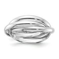 thumbnail image 1 of Auriga Fine Jewelry 14K White Gold Polished Rolling Ring Size 4 for Women, 1 of 6