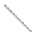 thumbnail image 1 of Auriga Fine Jewelry 14K White Gold Rhodium-plated Polished 3.3mm Solid Wheat 7.25 Inch Chain Bracelet for Women, 1 of 6