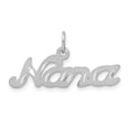 thumbnail image 1 of Auriga Fine Jewelry 14K White Gold Satin NANA Charm for Women (L-15 mm, W-27 mm), 1 of 6