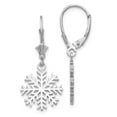 thumbnail image 1 of Auriga Fine Jewelry 14K White Gold Snowflake Dangle Earrings for Women (L- 0.54 inch, W- 0.54 inch), 1 of 6