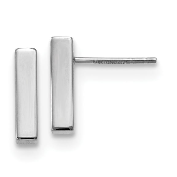 Auriga 14k White Gold Stud Earrings for Women (L-12.5mm, W-3mm)