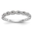 thumbnail image 1 of Auriga 14K White Gold Twist Design Complete Diamond Band for Women Size 7 (0.17ct, Clarity- I1), 1 of 8