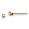 thumbnail image 1 of Auriga Fine Jewelry 14K Yellow Gold 0.10ct Diamond Stud Push-On Stud Earrings for Women, 1 of 5