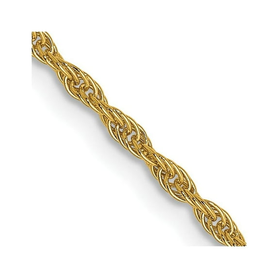 Auriga 14k Yellow Gold 1.5mm Rope Chain Necklace 16inch for Women