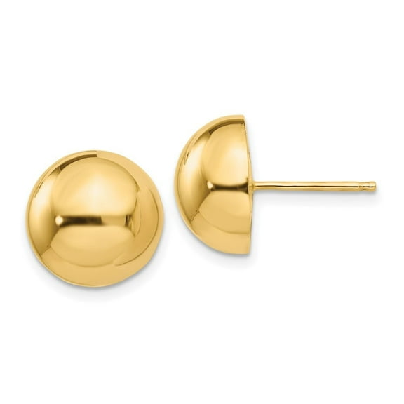 Auriga 14k Yellow Gold 12mm Half Ball Stud Earrings for Women