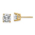thumbnail image 1 of Auriga Fine Jewelry 14K Yellow Gold 2.25ct. Moissanite Stud Earrings for Women (L- 0.24 inch, W- 0.24 inch), 1 of 6