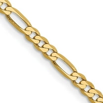 Auriga Fine Jewelry 14K Yellow Gold 2.75mm Figaro Chain Necklace 16inch for Women