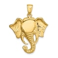 thumbnail image 1 of Auriga 14k Yellow Gold 2-D Elephant Head w/ Twisted Trunk Charm for Women, 1 of 6