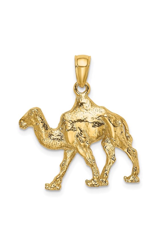 14K Yellow Gold 3-D Camel Charm for Women