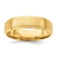 thumbnail image 1 of Auriga Fine Jewelry 14K Yellow Gold 6mm Standard Weight Stepped Edge Wedding Band for Women Size 10, 1 of 6