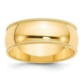 thumbnail image 1 of Auriga Fine Jewelry 14K Yellow Gold 8mm Migraine Half Round Band Ring Size- 12 for Women, 1 of 6