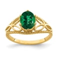 thumbnail image 1 of Auriga 14k Yellow Gold 8x6mm Oval Mount St. Helens Ring for Women Size- 6, 1 of 5