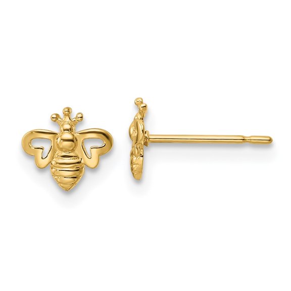 Auriga Fine Jewelry 14k Yellow Gold Bumble Bee Stud Earrings for Women