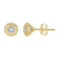 thumbnail image 1 of Auriga 14k Yellow Gold Cubic-Zirconia 6mm Fashion Stud Earrings for Women, 1 of 3
